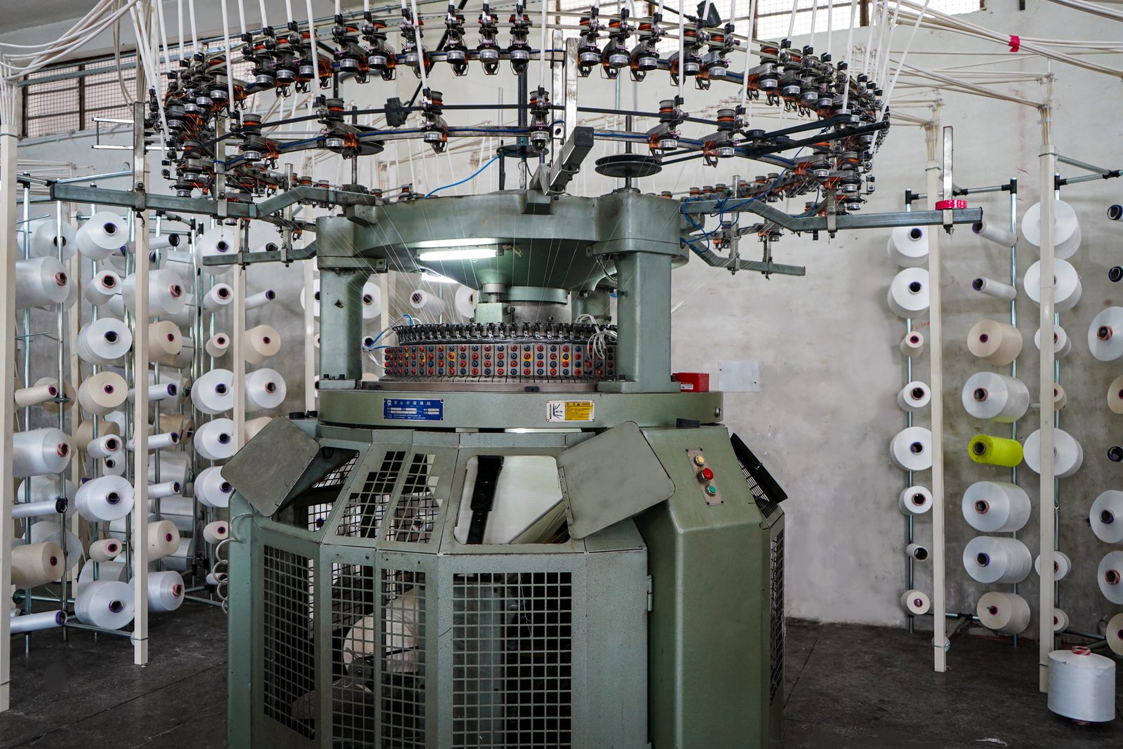 High-speed circular knitting machine at Siya Ram Fabrics